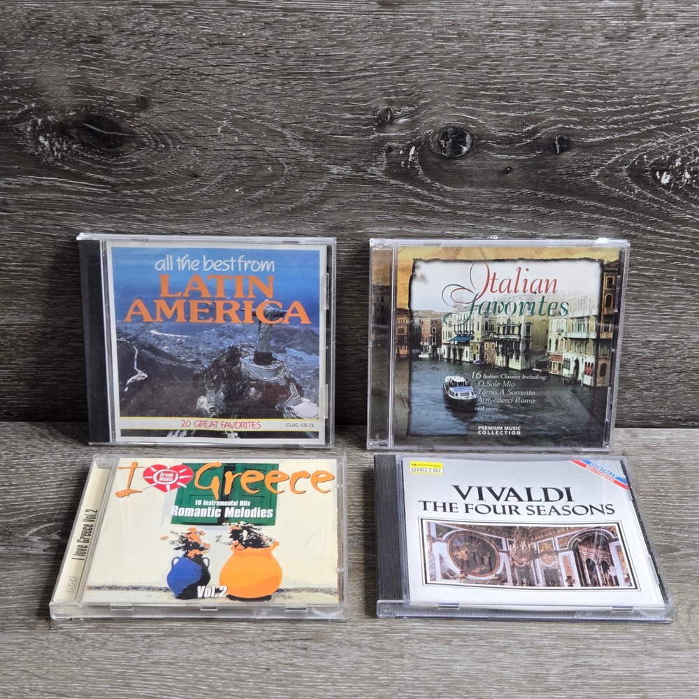World‎ Music CD Lot Latin America Italian Favorites I Love Greece Vivaldi 4 Disc